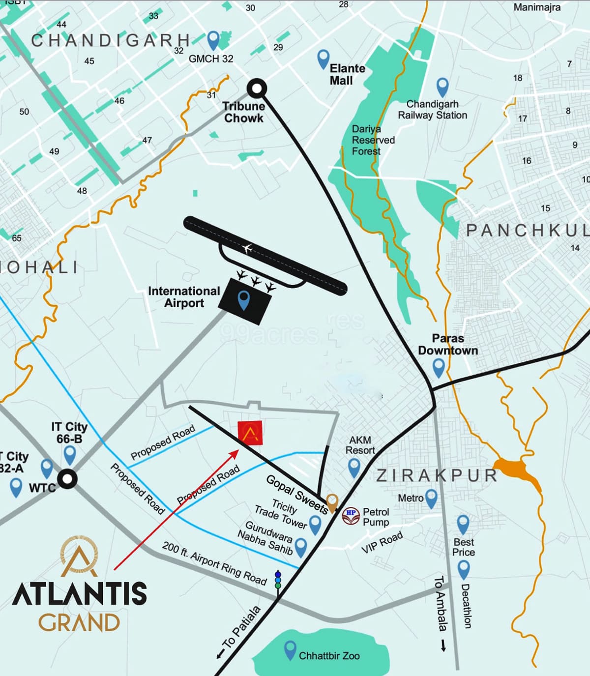 Atlantis Location map